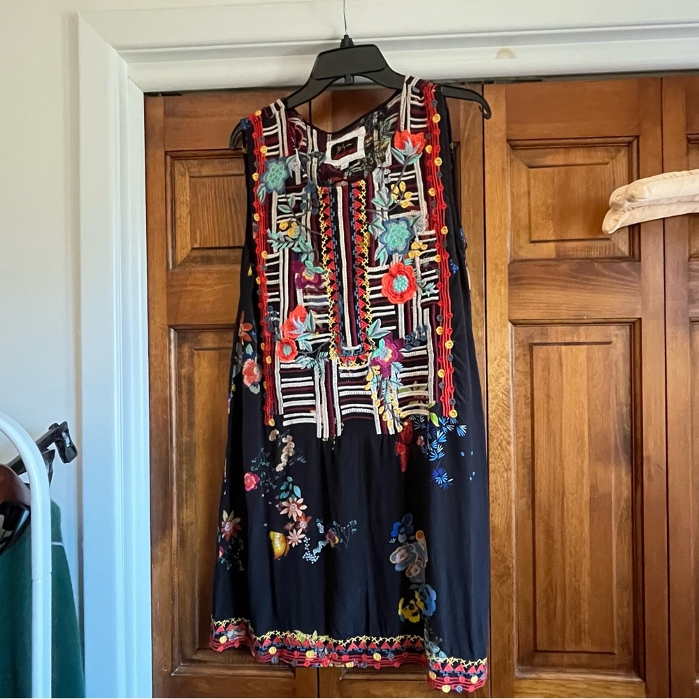 Johnny was - silk embroidered dress